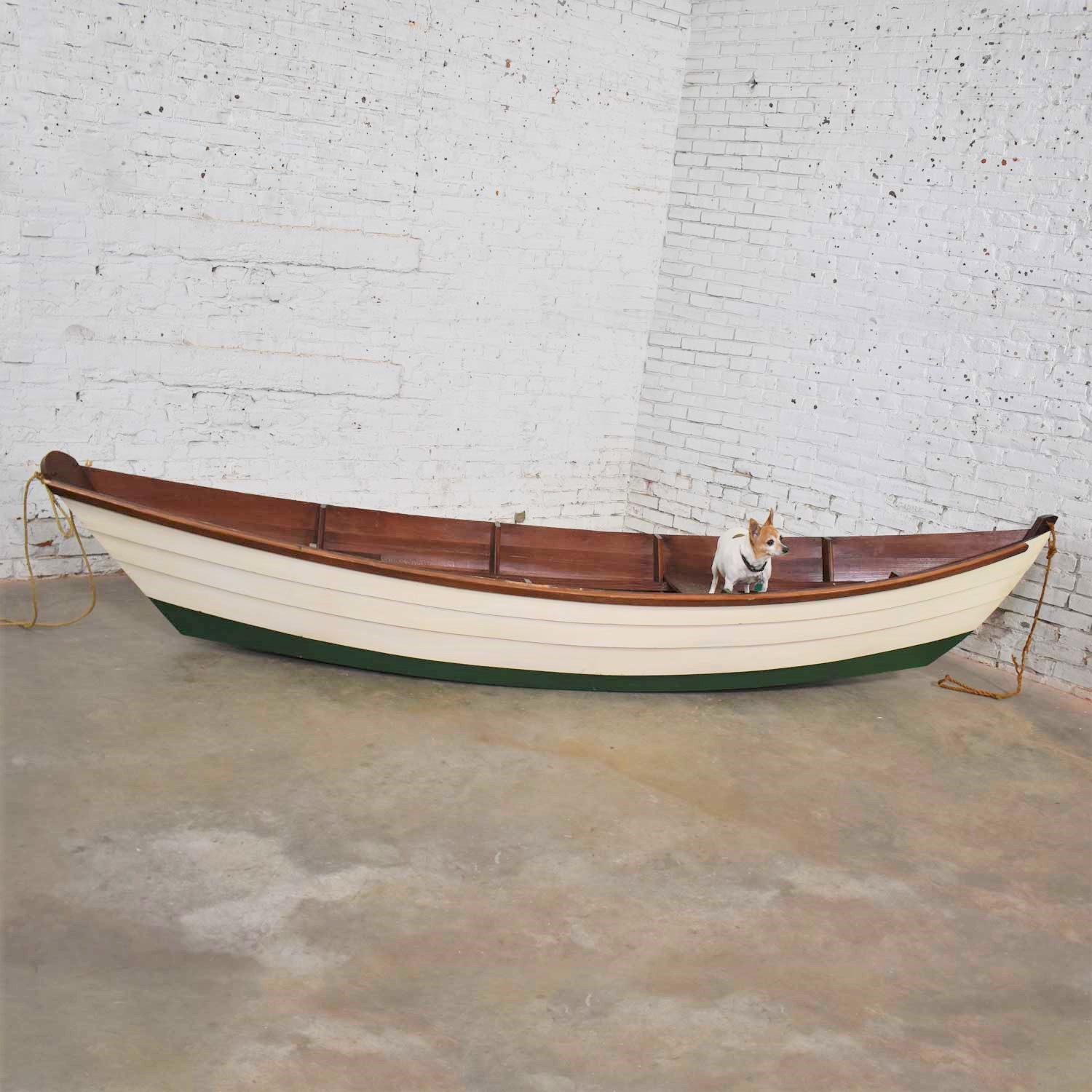 Vintage Wooden Rowboat for Maritime or Nautical Décor