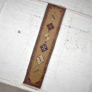 Vintage Persian Serab Sarab Style Wool Hand Woven Runner 2’5” x 10’11.5” from Iran
