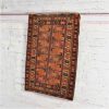 Vintage Geometric Wool Turkish Milas Style Hand Woven Rug 2’