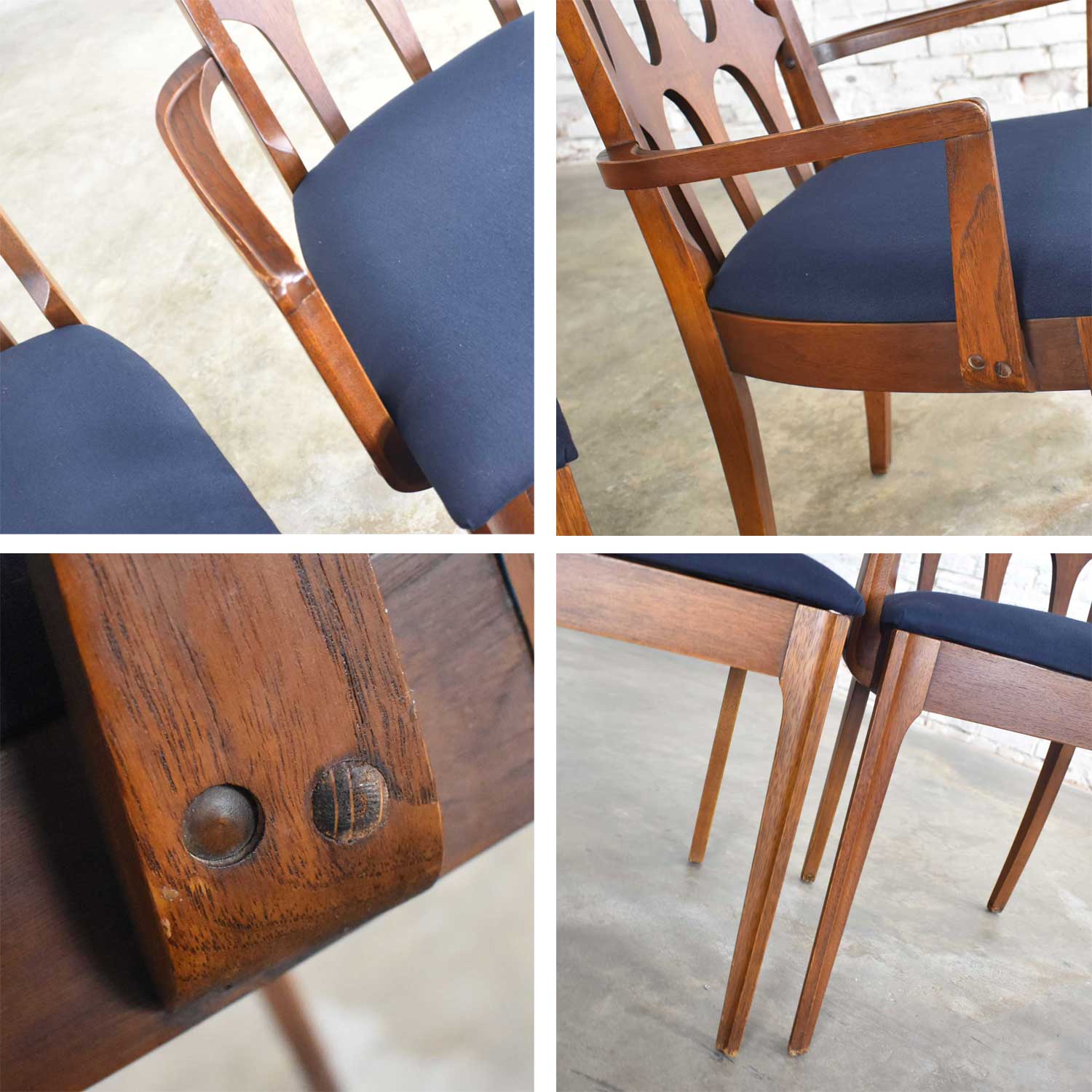 Brasilia Dining Chairs Original Vintage Set of 10 Mid Century Modern 1962-1970