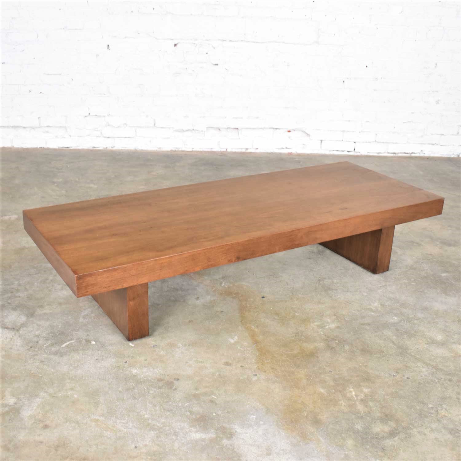 Show-Pieces Mid Century Modern or Asian Low Coffee or Teahouse Table Bench in Walnut