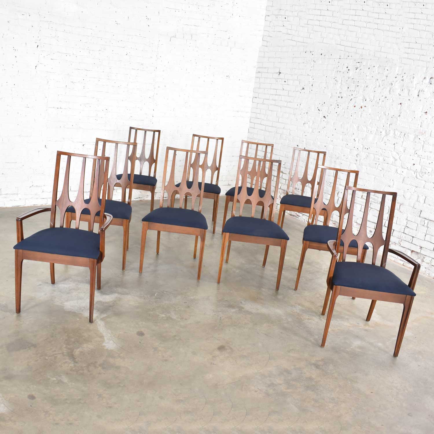 Brasilia Dining Chairs Original Vintage Set of 10 Mid Century Modern 1962-1970