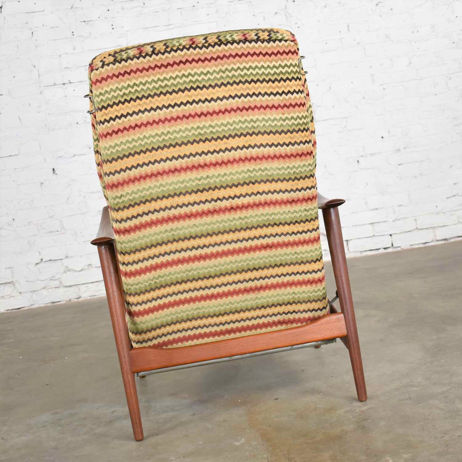Norwegian MCM Scandinavian Modern High Back Reclining Lounge Chair Attributed to Arnt Lande