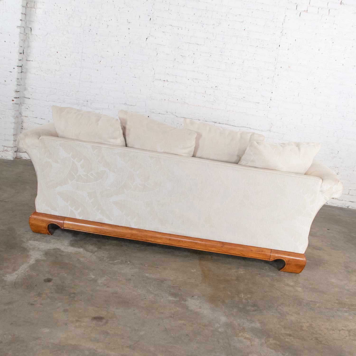 Chinoiserie Chow Leg Ming Style Sofa by Schnadig International Furniture Hollywood Regency Flair