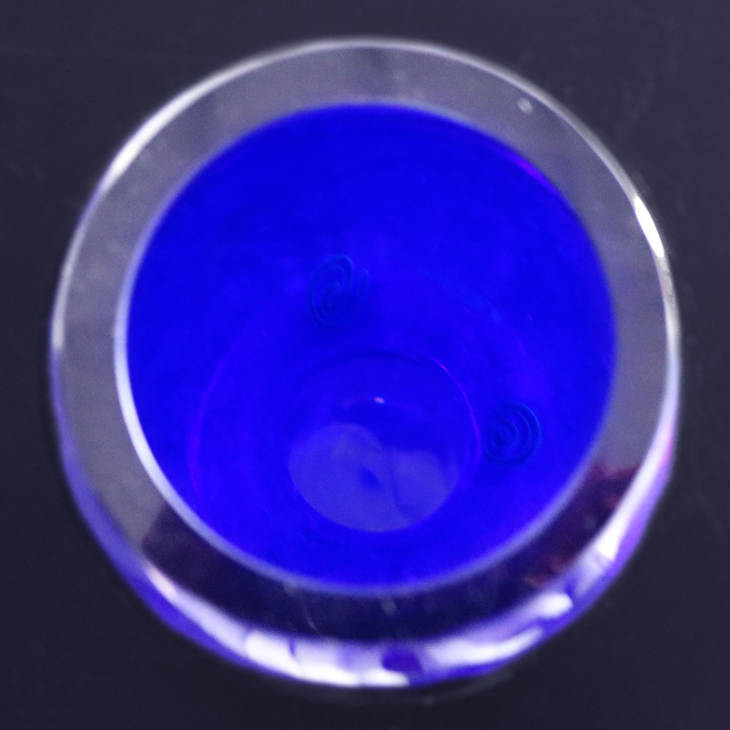 Czech Cobalt Hourglass Art Glass Vase Shafaq Malik Ahmed for Barovier & Toso