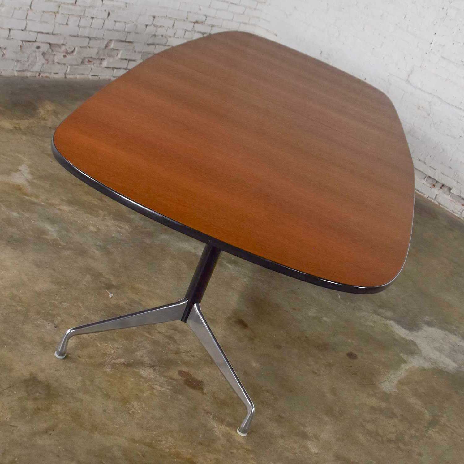 Extra Long Segmented Universal Base 2 Piece Elliptical Table by Eames for Herman Miller
