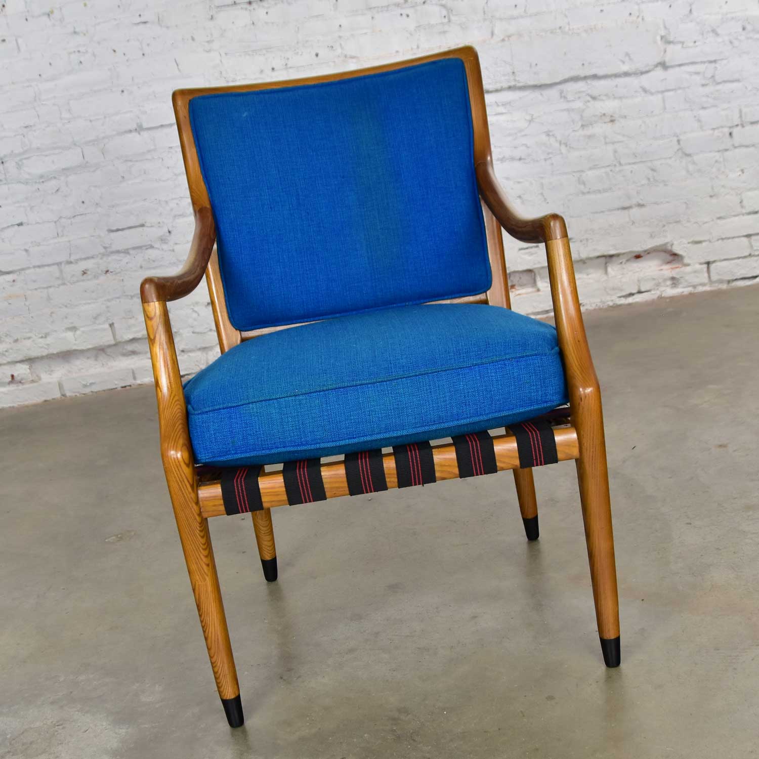 MCM Grand Haven Chair by Jack Van Der Molen for Jamestown in Blue Fabric