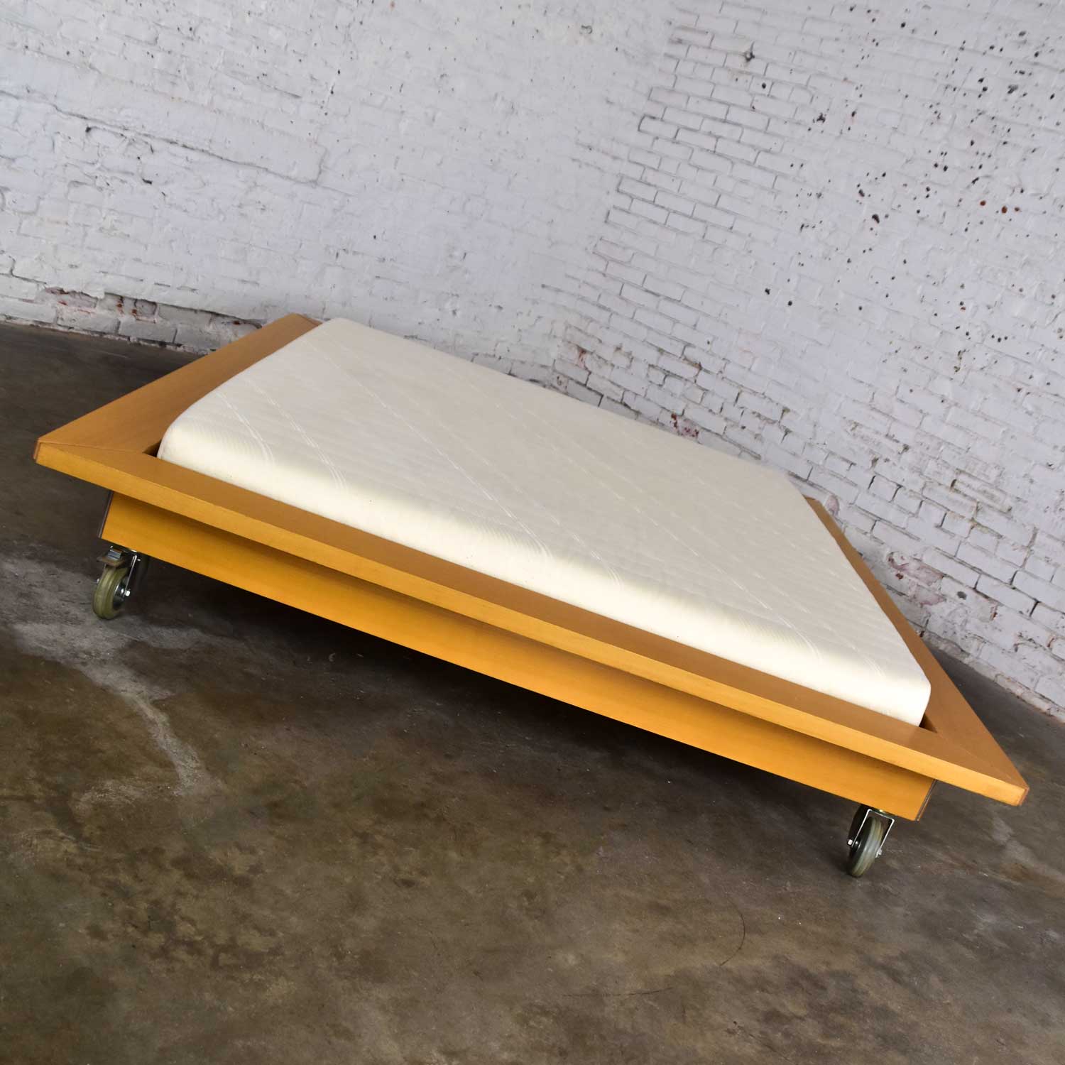 Ligne Roset Parallele Postmodern European King Size Platform Bed Attributed to Peter Maly
