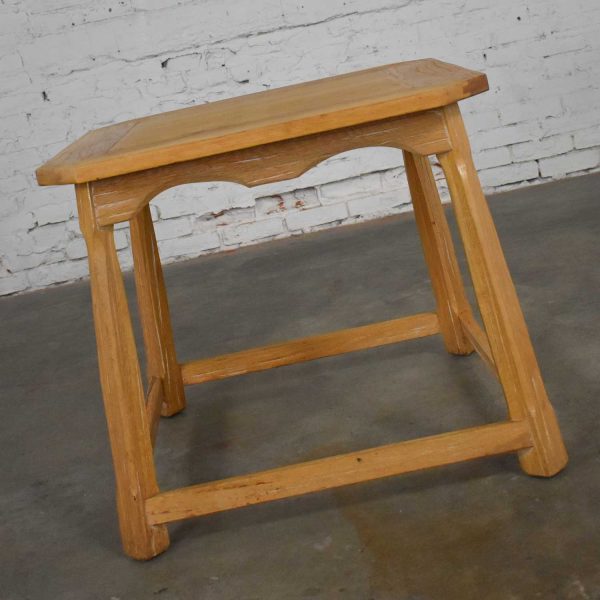 Larger Ranch Oak Lamp Table End Table with Natural Oak Finish by A. Brandt Company