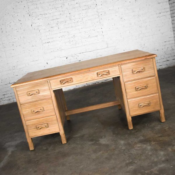 Vintage Ranch Oak Desk with Honey Oak Finish by A. Brandt Company