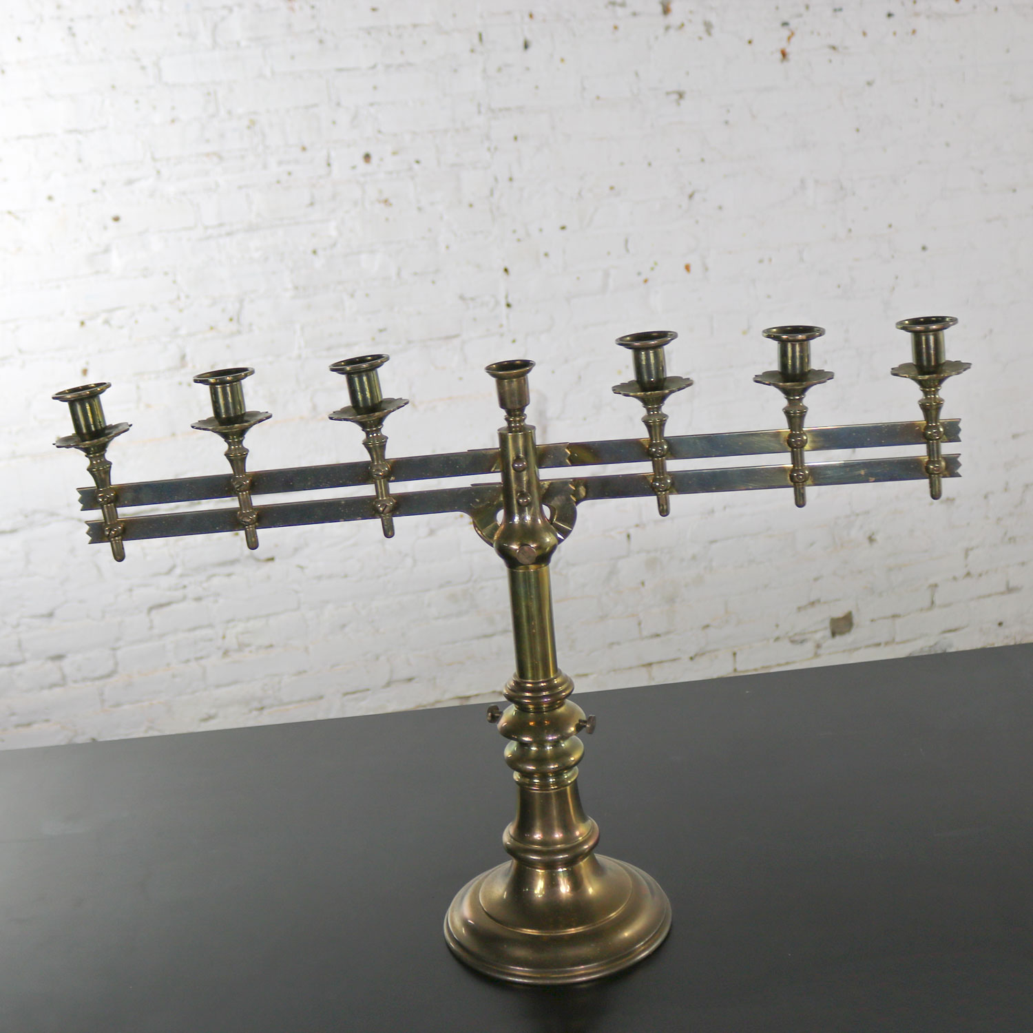Vintage Brass Adjustable Traditional Menorah or Candelabra – warehouse 414