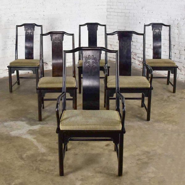 Chin Hua Dining Chairs Set Six 4 Side & 2 Armchairs by Raymond K. Sobota for Century Furniture