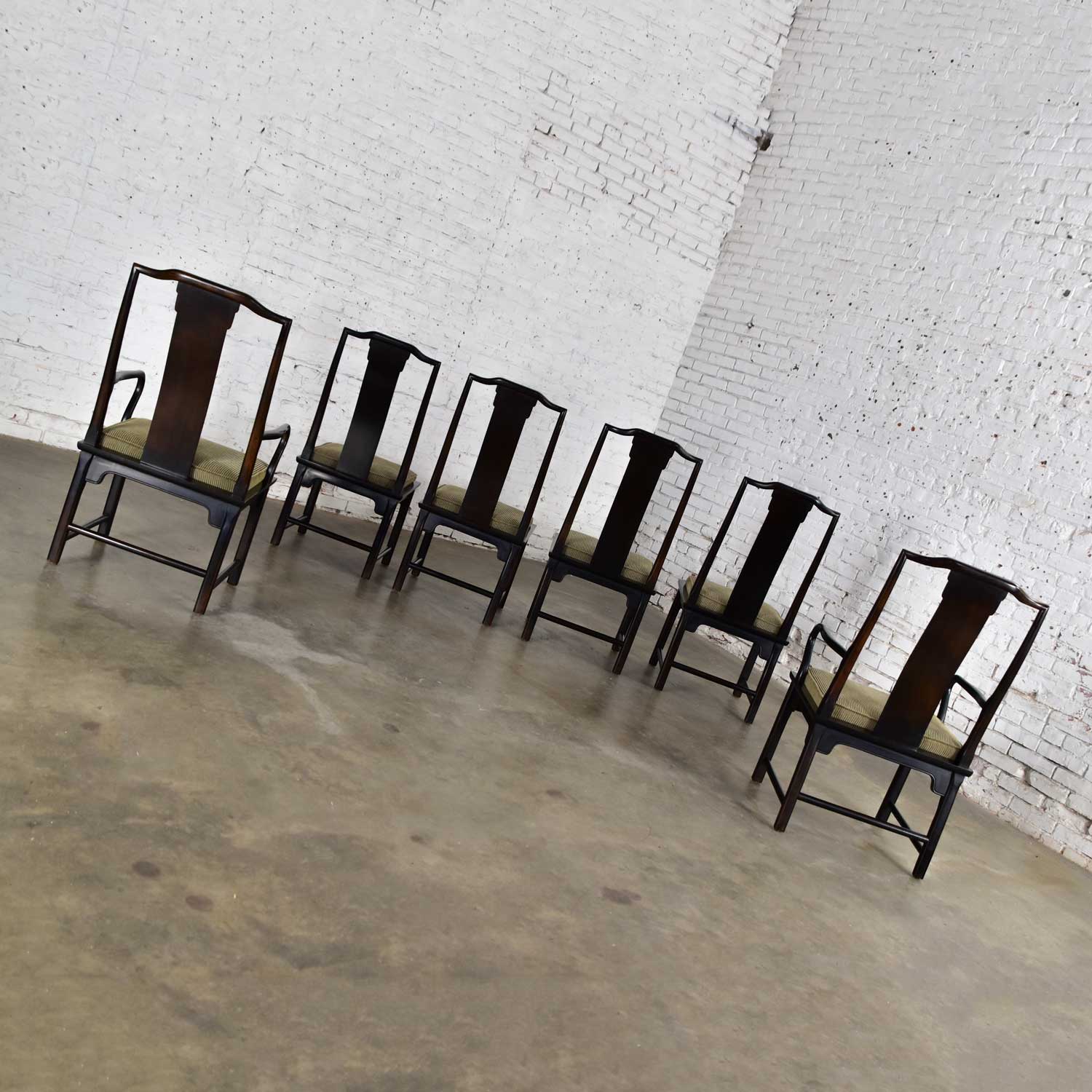 Chin Hua Dining Chairs Set Six 4 Side & 2 Armchairs by Raymond K. Sobota for Century Furniture