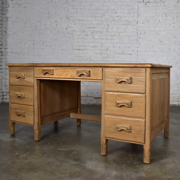 Vintage Ranch Oak Desk with Honey Oak Finish by A. Brandt Company