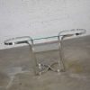 Mid-Century Modern Polished Chrome Oval Sofa or Console Table