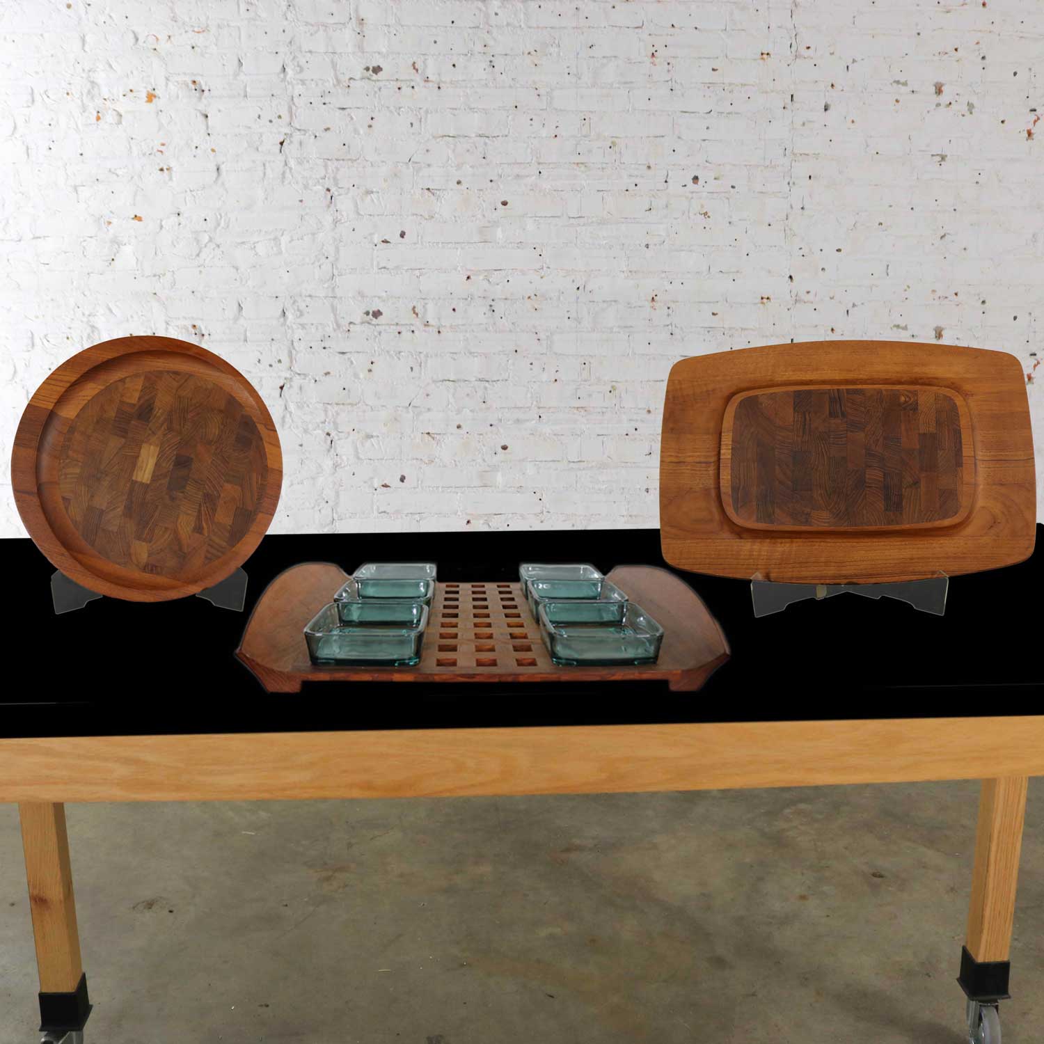 Selection of 3 Dansk Designs Teak Trays or Cutting Boards by Jens Quistgaard