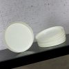 Mid Century Modern Trays Round White Plastic Splatter Platters by Sabe’s