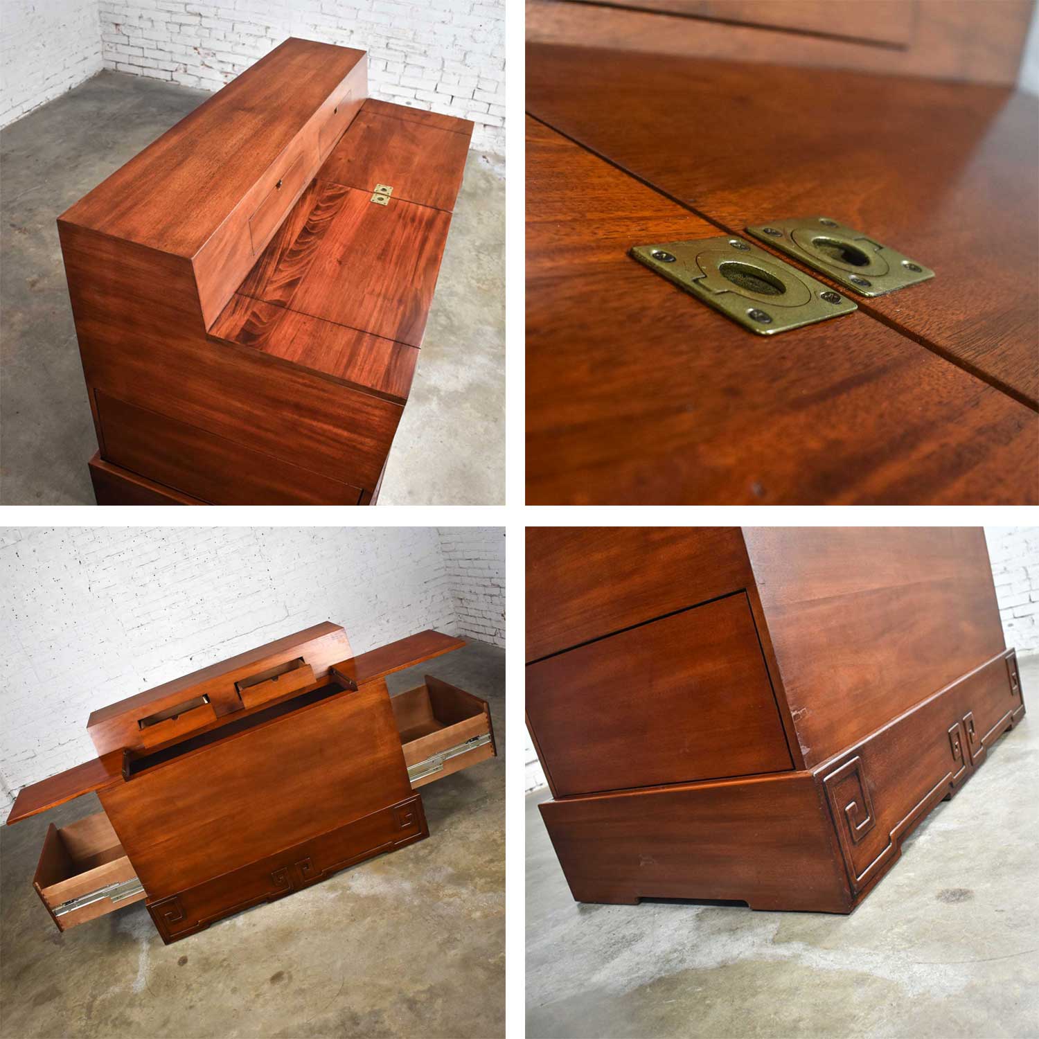 Art Deco Style Mahogany Entry Desk or Bar by IMA S.A. Bogota, Colombia