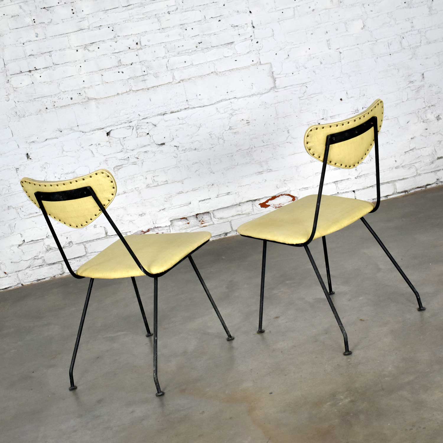 Mid-Century Modern Salterini Pair Neva-Rust Patio Dining Chairs