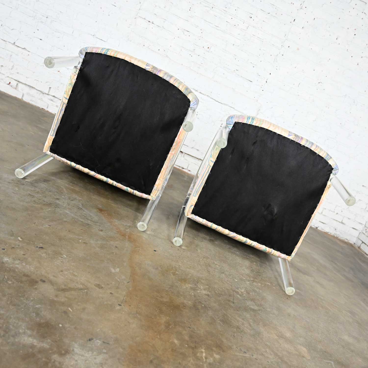 Modern Lucite Waterfall Side Chairs Attributed to Leon Rosen for The Pace Collection