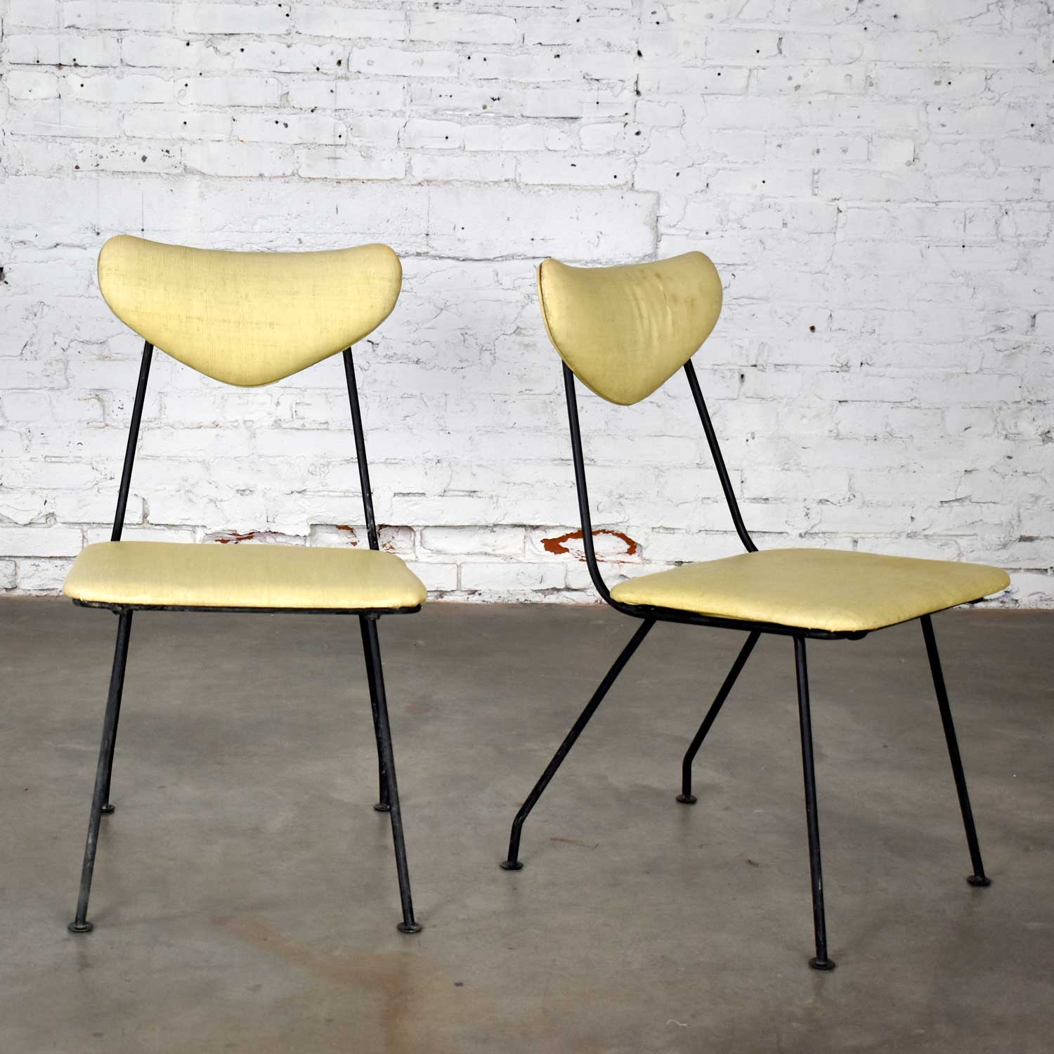 Mid-Century Modern Salterini Pair Neva-Rust Patio Dining Chairs