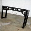 Asian Chinoiserie Distressed Black Finish Alter Style Sofa Console Table