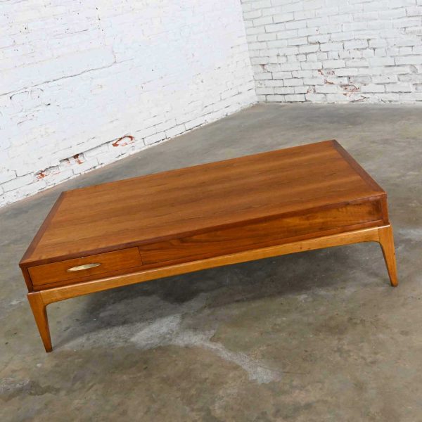 Mid-Century Modern Lane Rhythm Collection Walnut Rectangular Coffee Table
