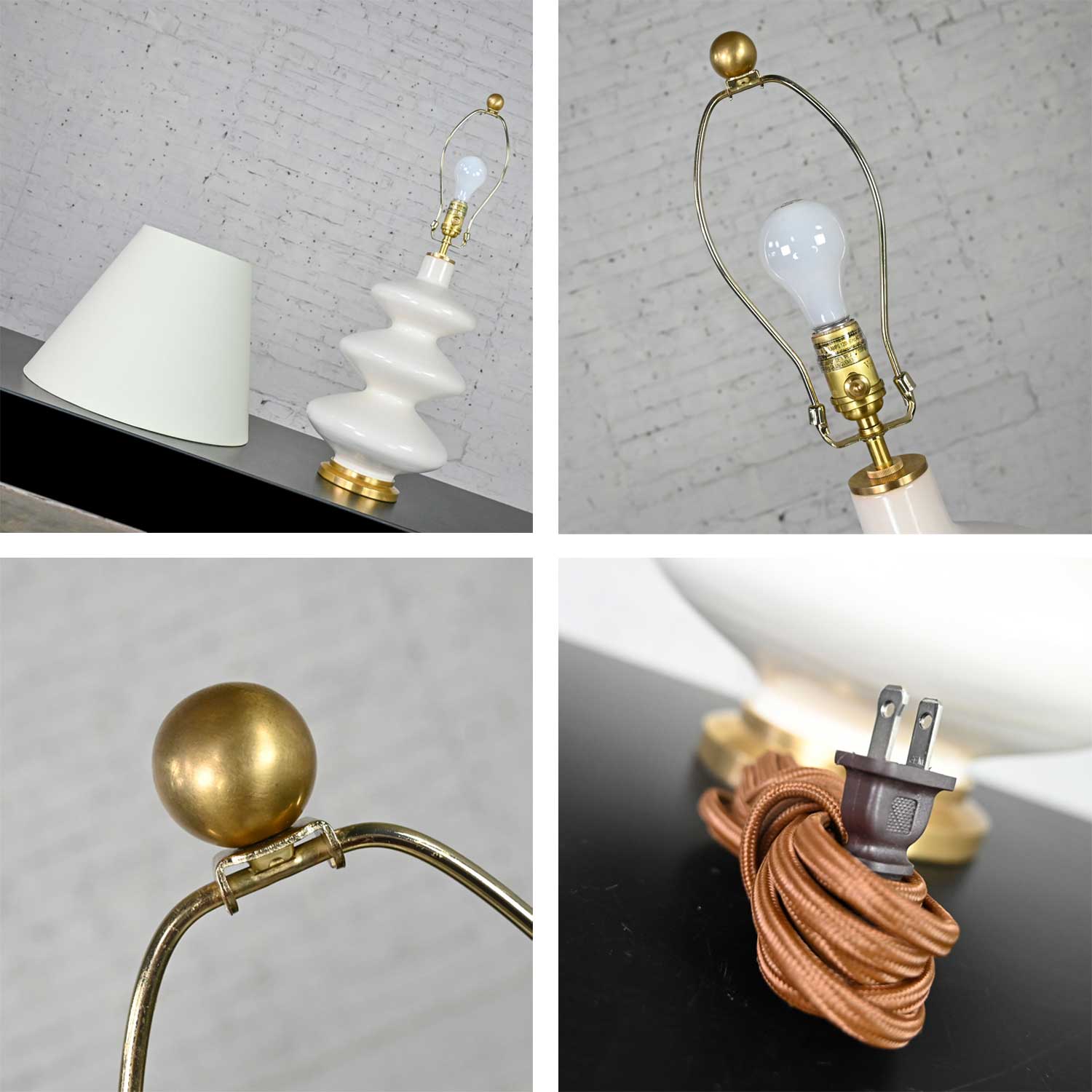 Smith Ivory Table Lamp Brass Details by Christopher Spitzmiller for Visual Comfort