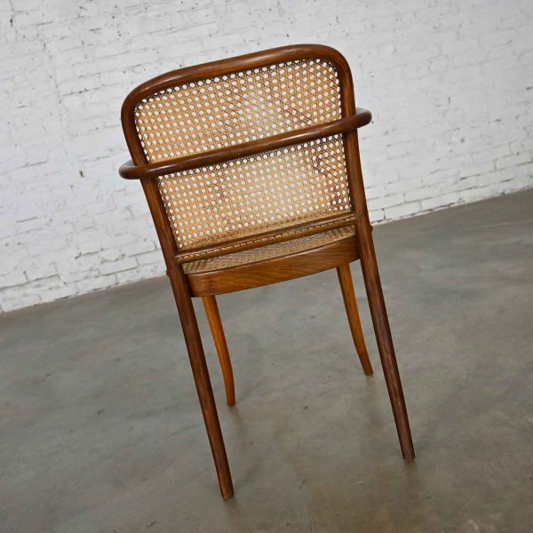 Vintage Bauhaus Oak Bentwood & Cane Josef Hoffman Prague 811 Armchair for Stendig by Thonet