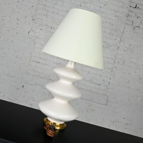 Smith Ivory Table Lamp Brass Details by Christopher Spitzmiller for Visual Comfort