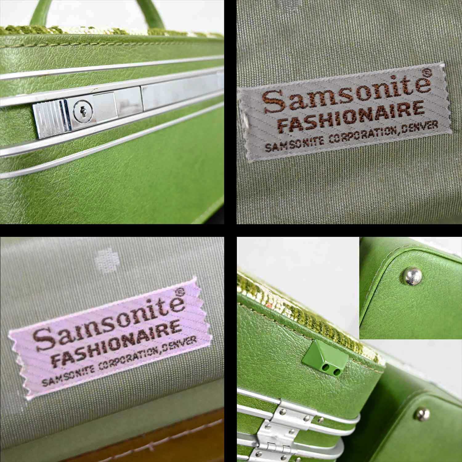 Vintage Samsonite Fashionaire Flower Power Luggage Beauty & Pullman Cases 2 Pieces Original Boxes