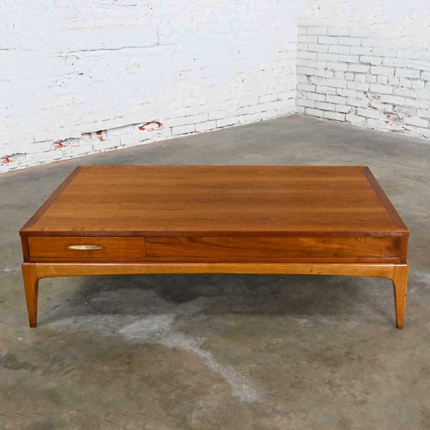 Mid-Century Modern Lane Rhythm Collection Walnut Rectangular Coffee Table