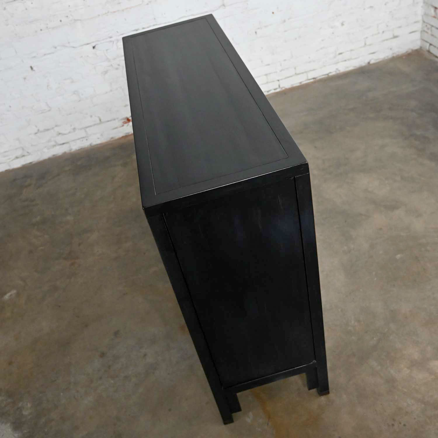 Baker Milling Road Collection Ebonized Han Style Bar Cabinet or Tall Console