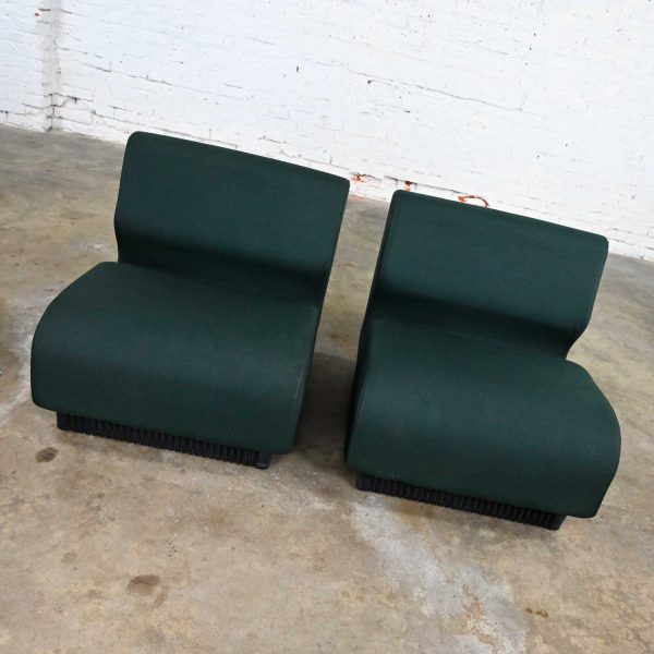 Modern Herman Miller Don Chadwick Modular Seating Forest Green Pair of Chairs