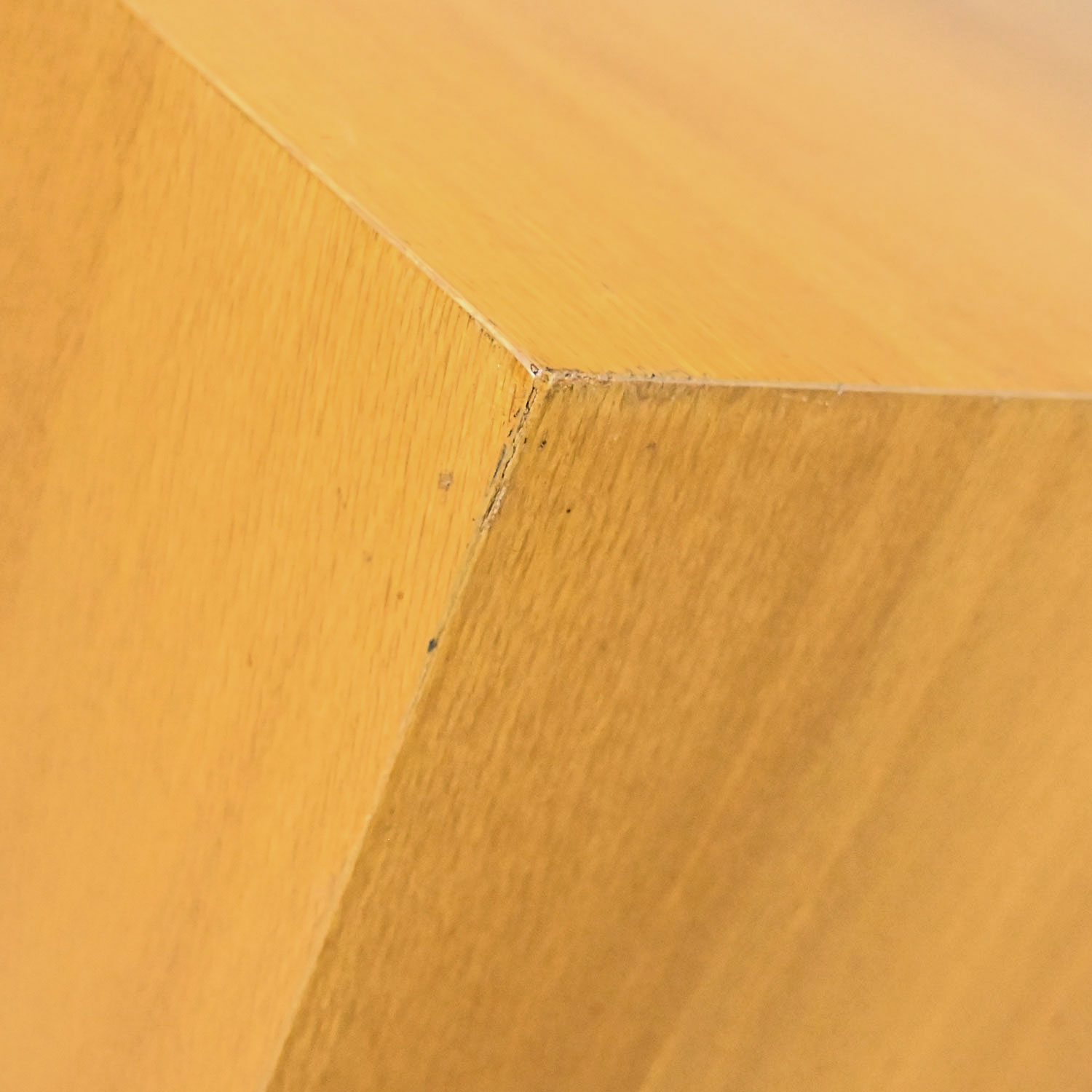 Intrex Furniture Wood Veneer Cube End or Side Table Pedestal Attributed to Paul Mayen