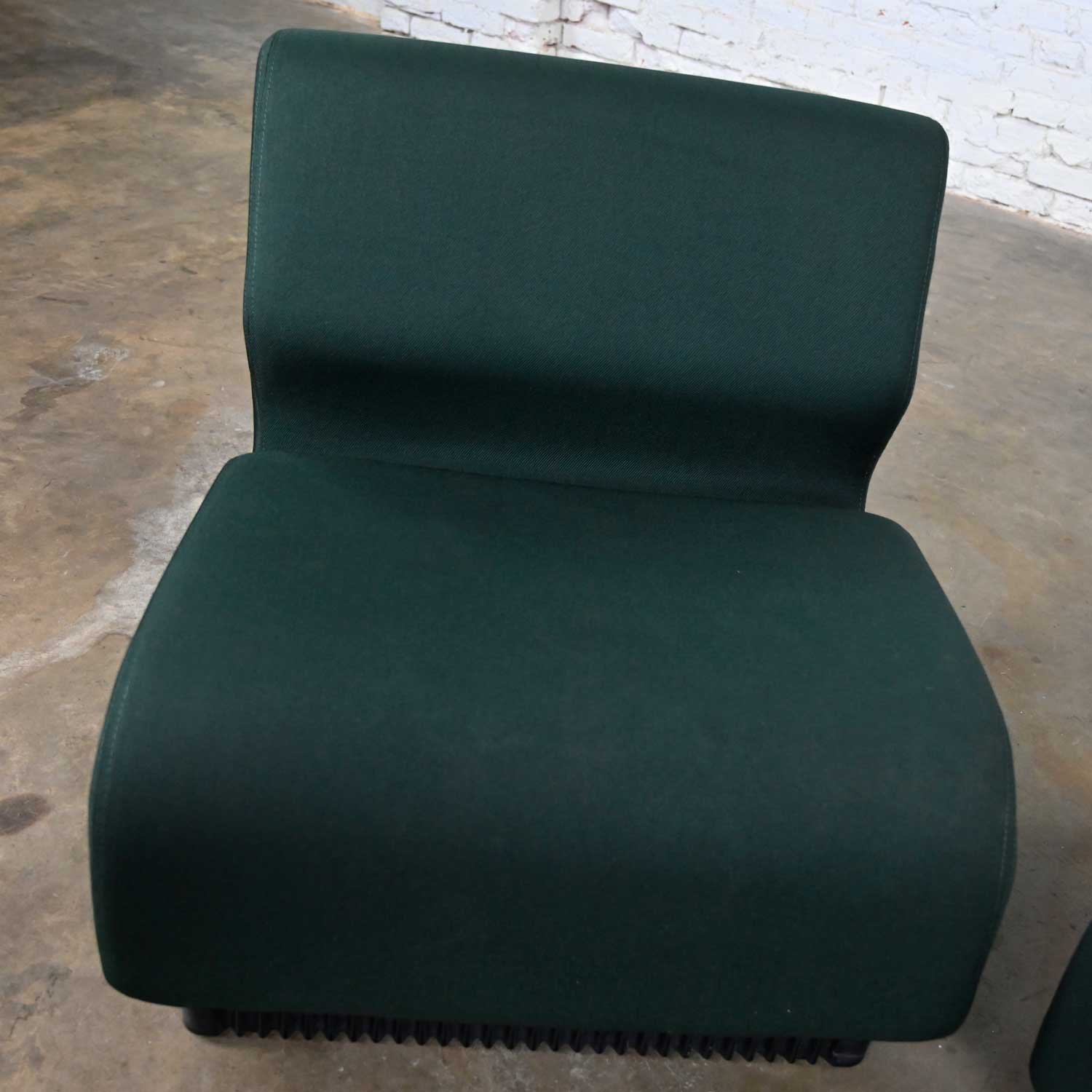 Modern Herman Miller Don Chadwick Modular Seating Forest Green Pair of Chairs