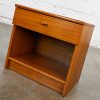 Scandinavian Modern Teak Nightstand End Table Cabinet with Drawer by FBJ Mobler