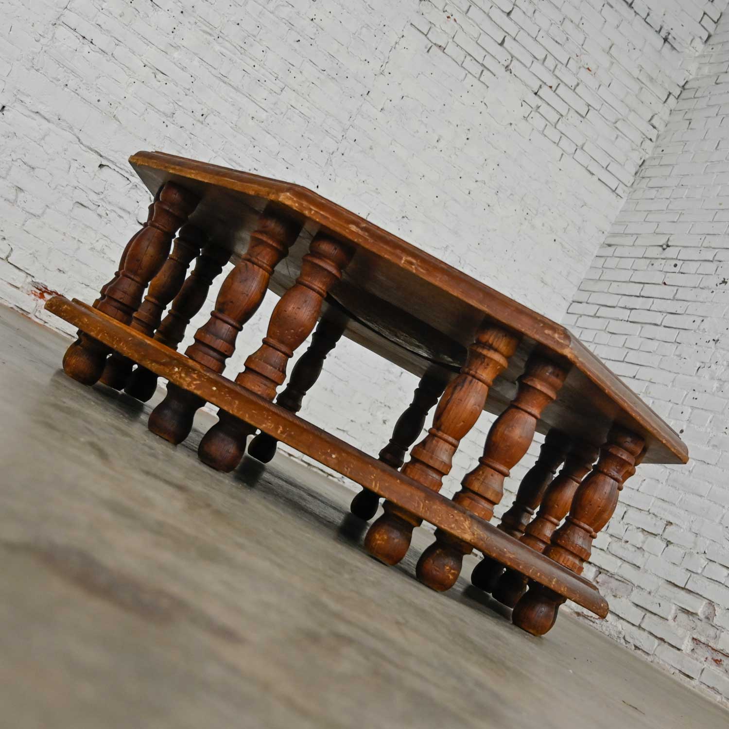 Spanish Colonial Revival Rustic 2-Tiered Octagon Brazier Coffee Table Style Artes De Mexico Internacionales