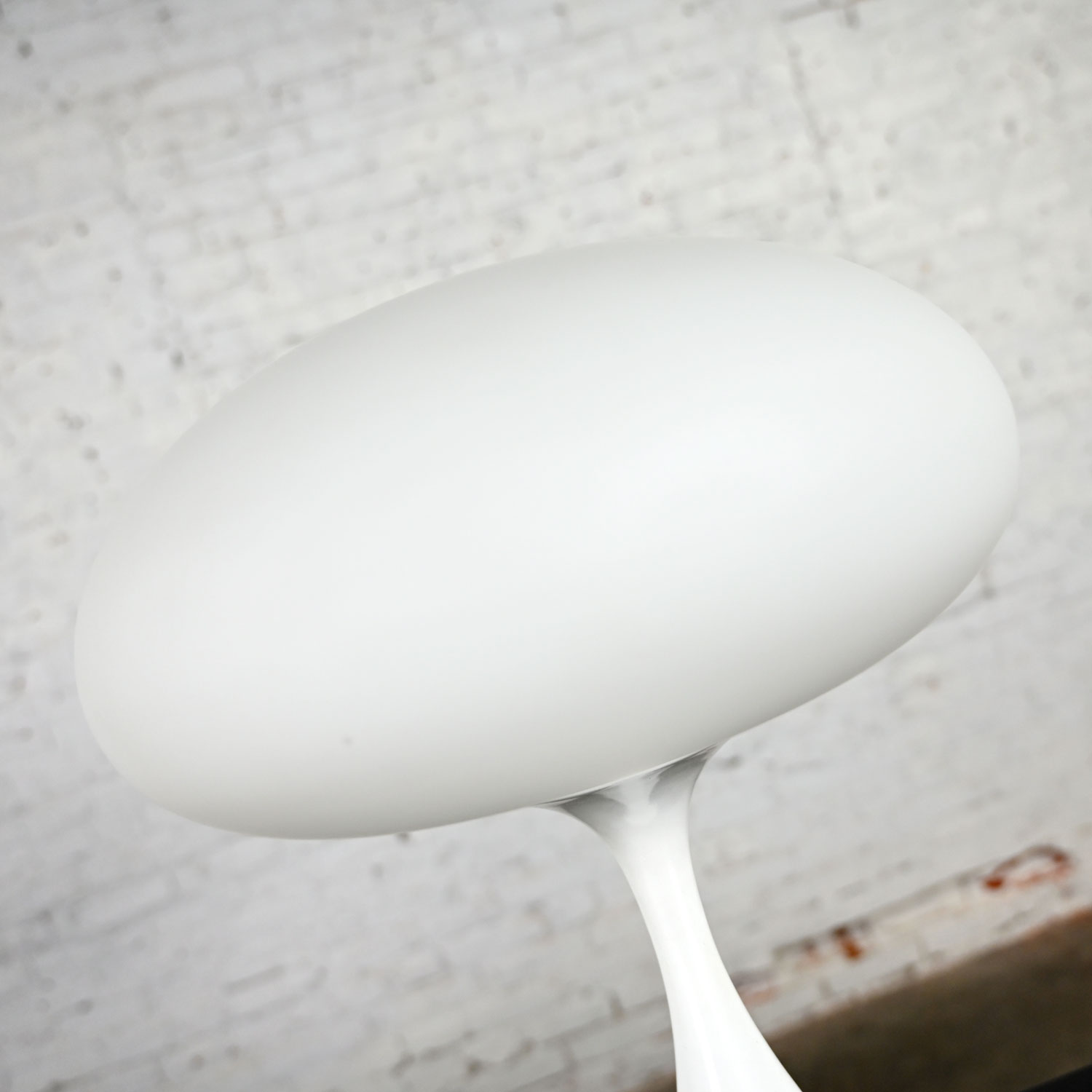Vintage MCM Table Lamp with Frosted White Glass Mushroom Shade by Laurel Lamp Company