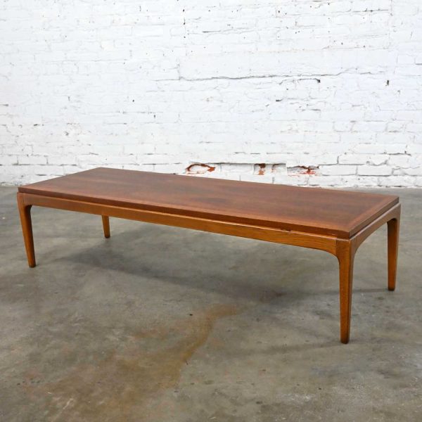 Mid-Century Modern Lane Rhythm Collection Long Narrow Rectangular Walnut Coffee Table