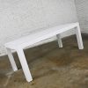 Vintage White Laminate Custom Parsons Style Rectangle Dining Tables 2 Available