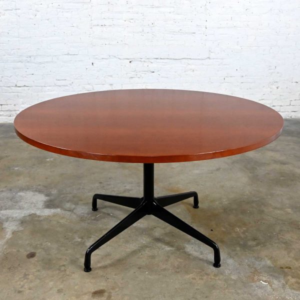 Vintage Scandinavian Teak Round Top Pedestal Base Dining Table KD ...