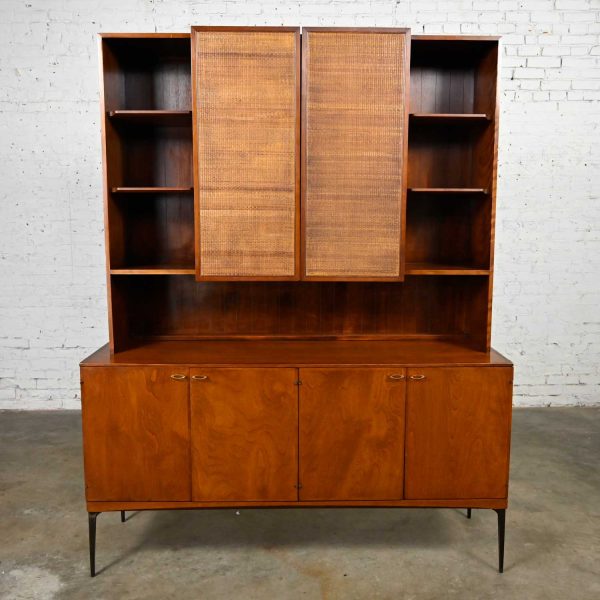 MCM 2-Piece China Hutch Cabinet Buffet by Heywood Wakefield for Contessa Collection