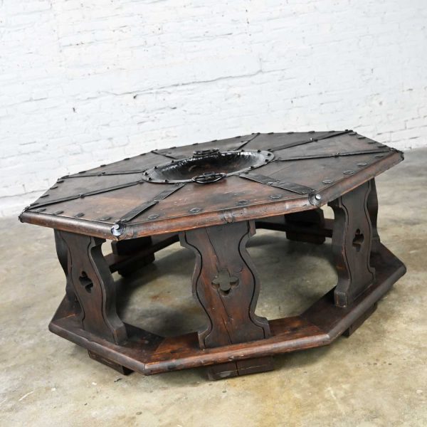 Vintage Spanish Revival Rustic Brazier Coffee Table Style Artes De Mexico Internacionales