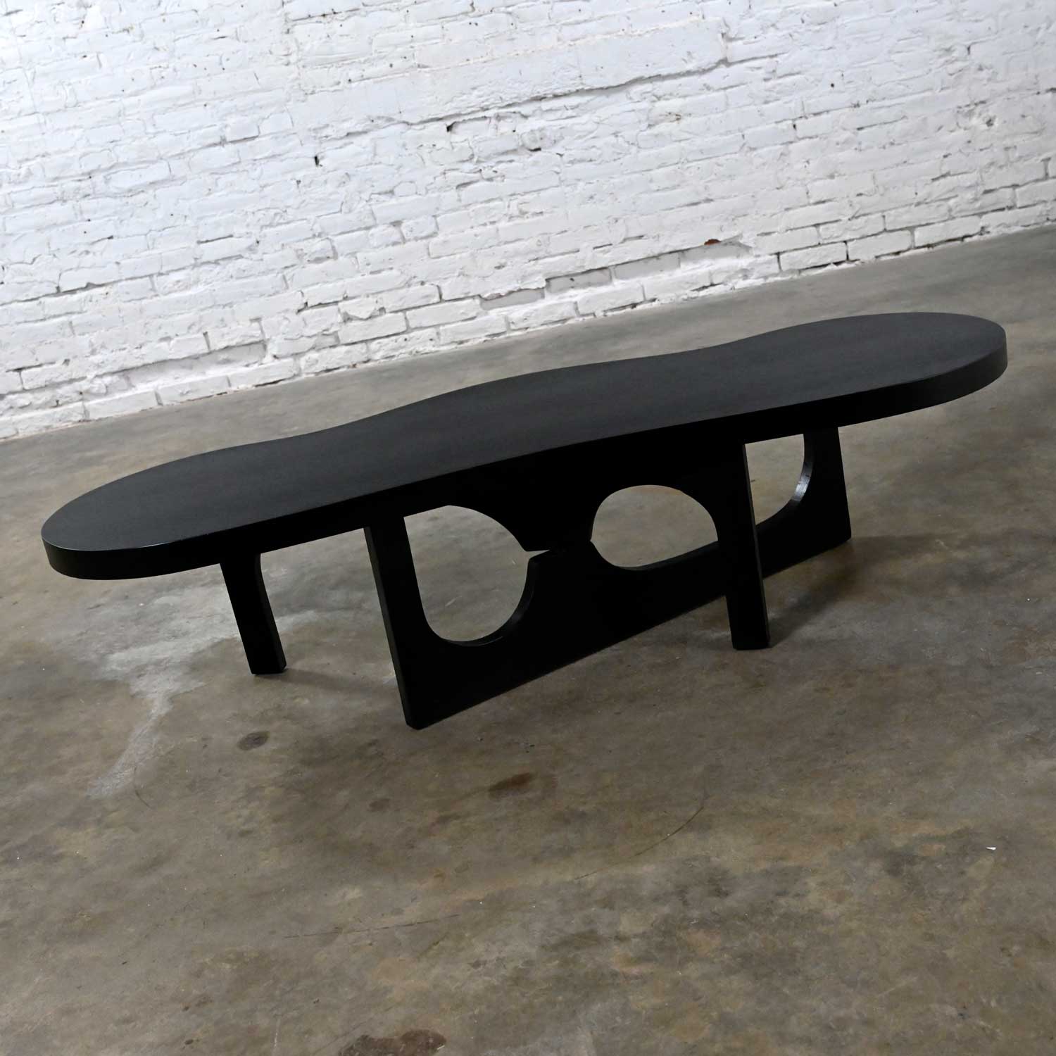 Vintage Mid-Century Modern Biomorphic Wood Coffee Table by Mansion House