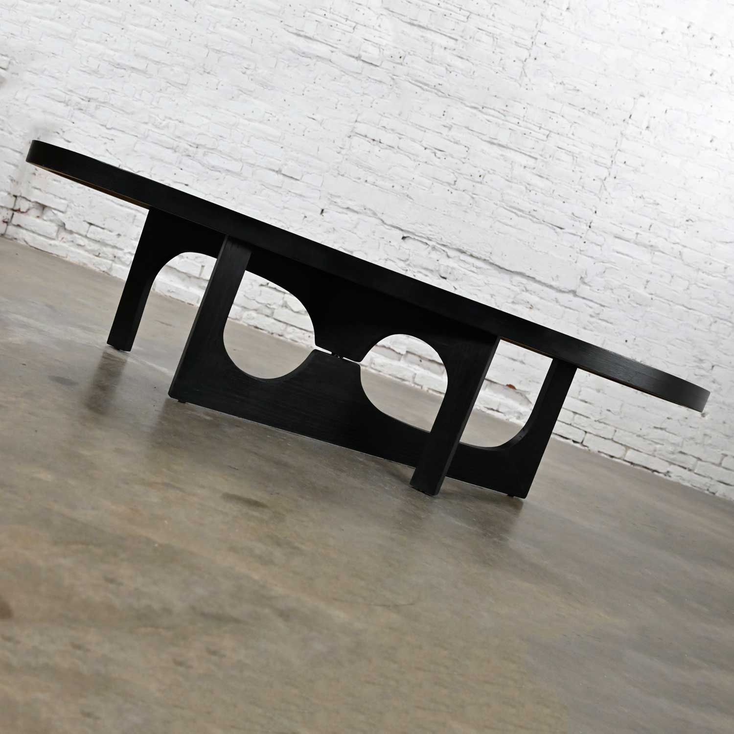 Vintage Mid-Century Modern Biomorphic Wood Coffee Table by Mansion House