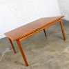 Vintage Scandinavian Modern Teak Draw Leaf Extending Dining Table by Folke Ohlsson for DUX