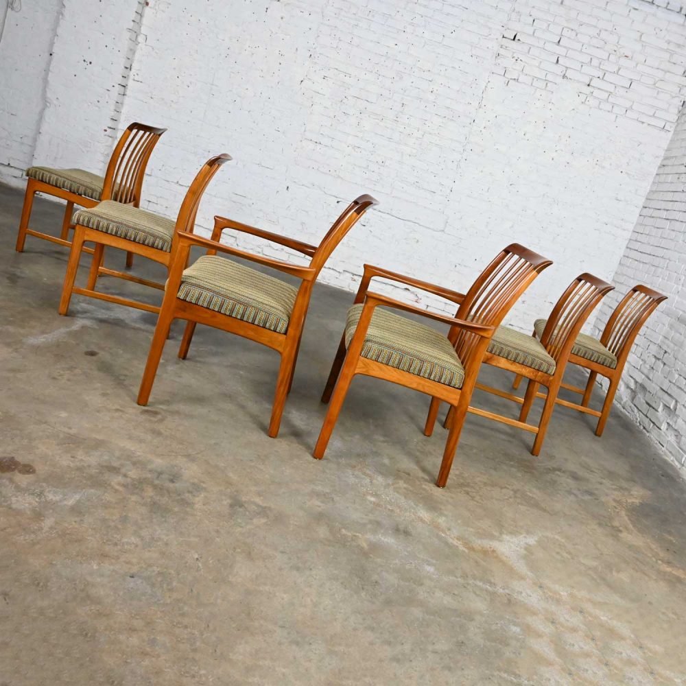 Vintage Scandinavian Modern Teak Dining Chairs by Folke Ohlsson for DUX set of 6
