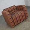 Vintage Mid-Century Modern to Post-Modern Purple Striped Multi-Piece Modular Club Chair