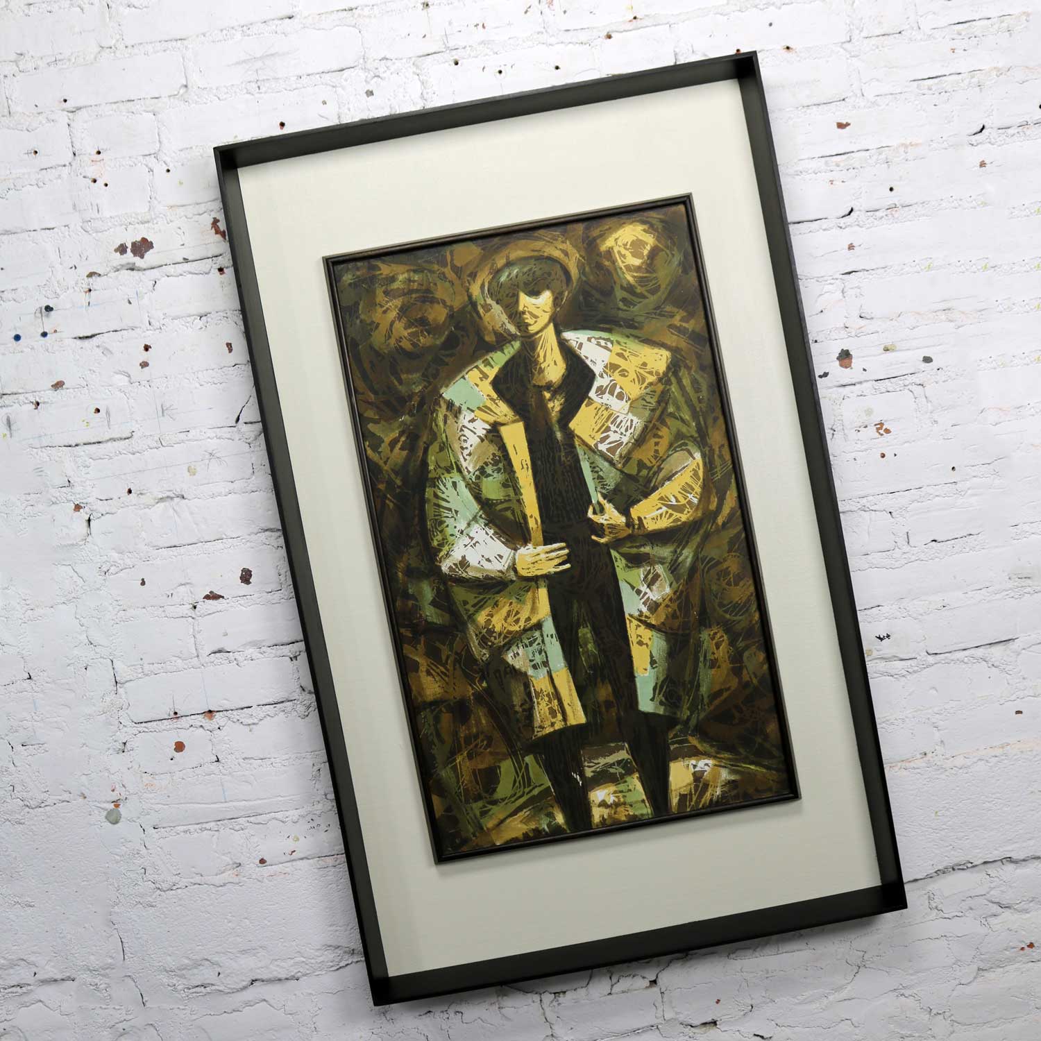 Vintage Abstract Expressionist Silkscreen Serigraph Titled Josephs Coat by Dean J. Meeker